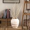 Uniquewise 8-inch Modern Farmhouse Round Wide Mouth Ceramic Vase Boho Decorative Pottery for Home Shelf Mantel Entryway Living Room & Coffee Table Decor Perfect for Pampas Grass Stems & Fresh Flowers
